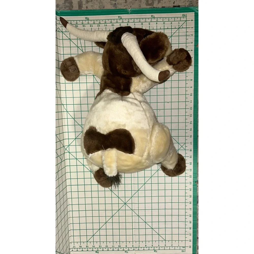 Unbranded Longhorn Bull Plush OS Tan Brown Western Stuffed Animal Toy